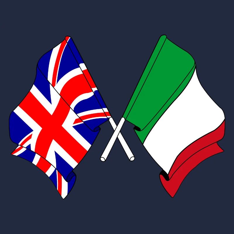 Drapeau Angleterre, drapeau Italie