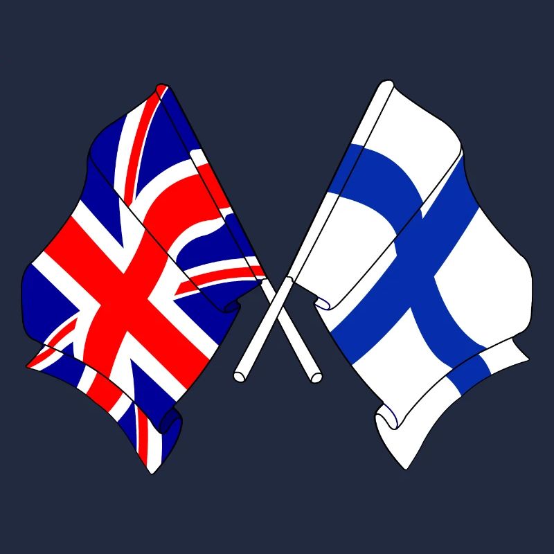 Drapeau Angleterre, drapeau Finlande