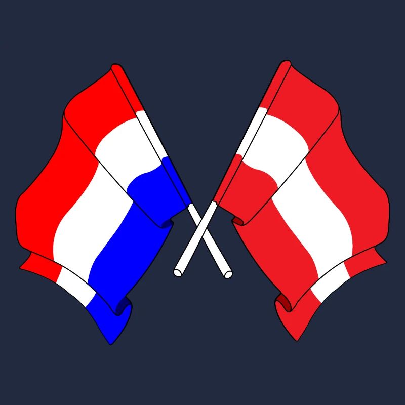 Drapeau Pays-Bas, drapeau Autriche