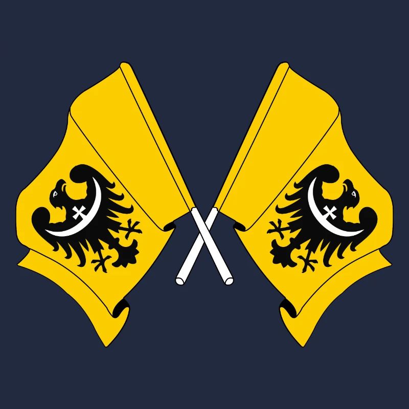 Two flags Lower Silesia
