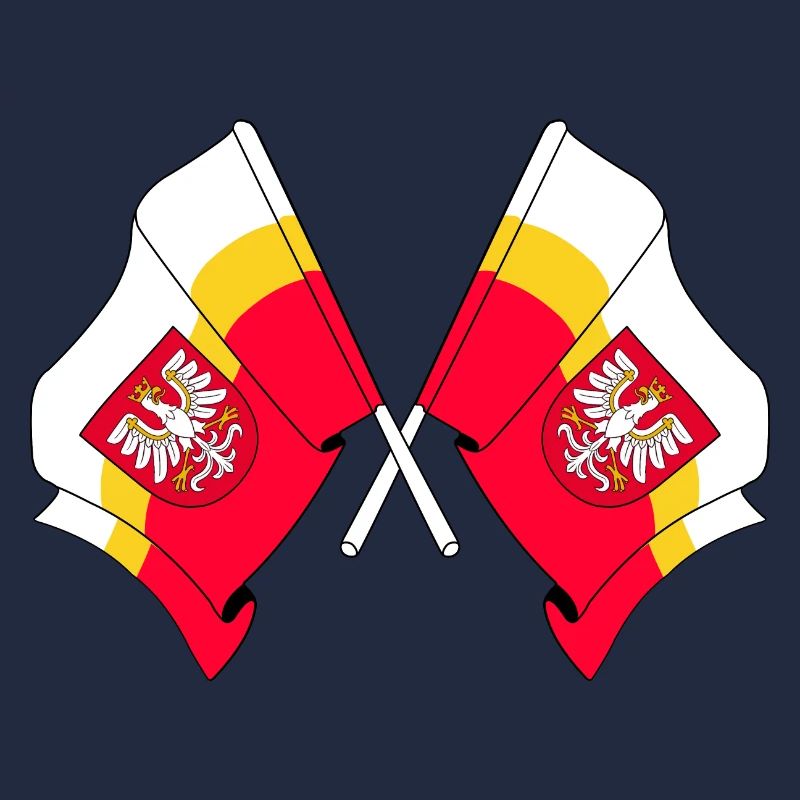 Deux drapeaux Petite Pologne
