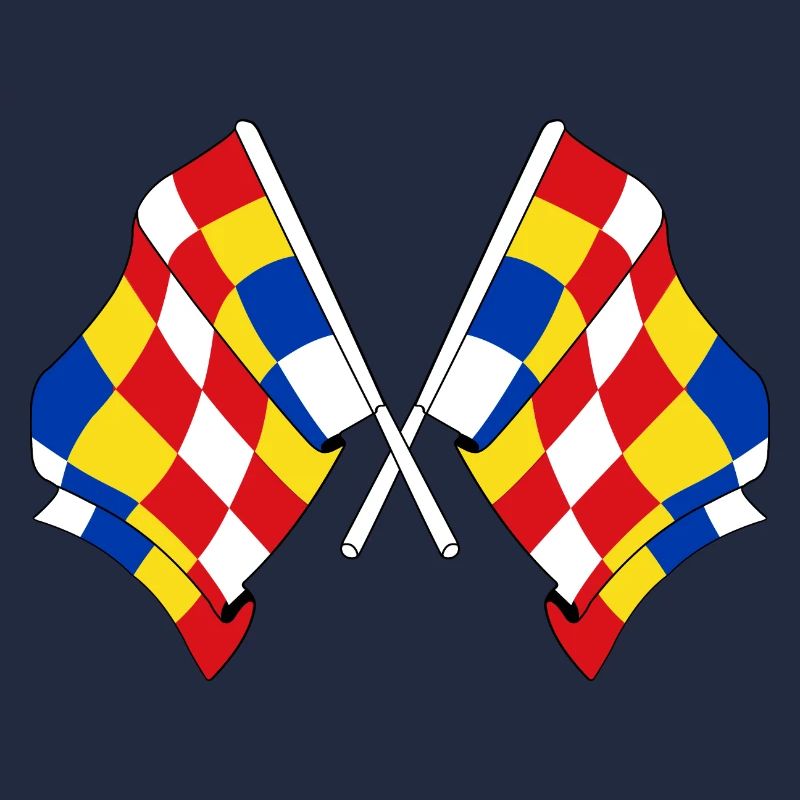 Zwei Flaggen Antwerpen Belgien