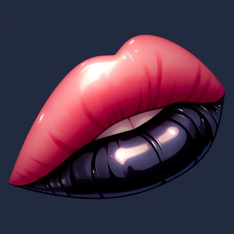 Black lips, mesmerizing charm.