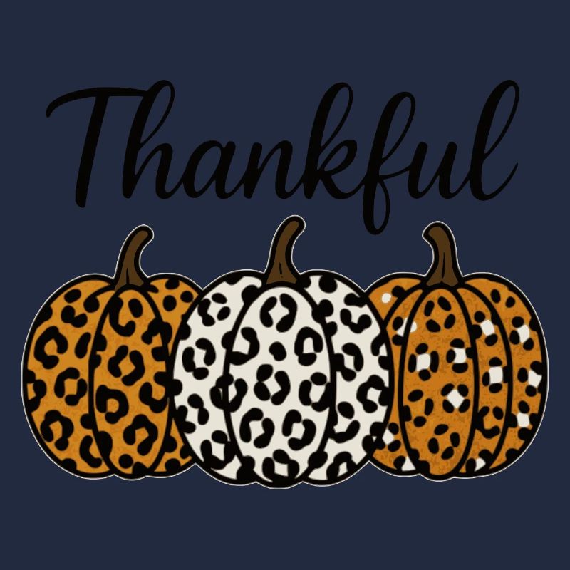 Leopard Pumpkin Fall Thankful