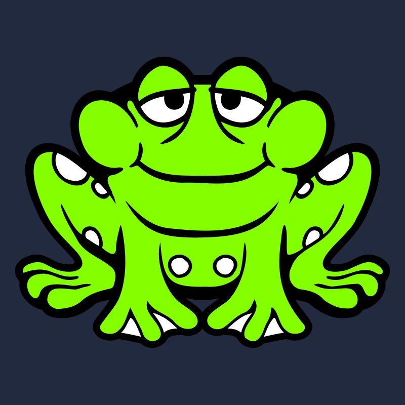 Frog toad smiles funny sitting comic happy