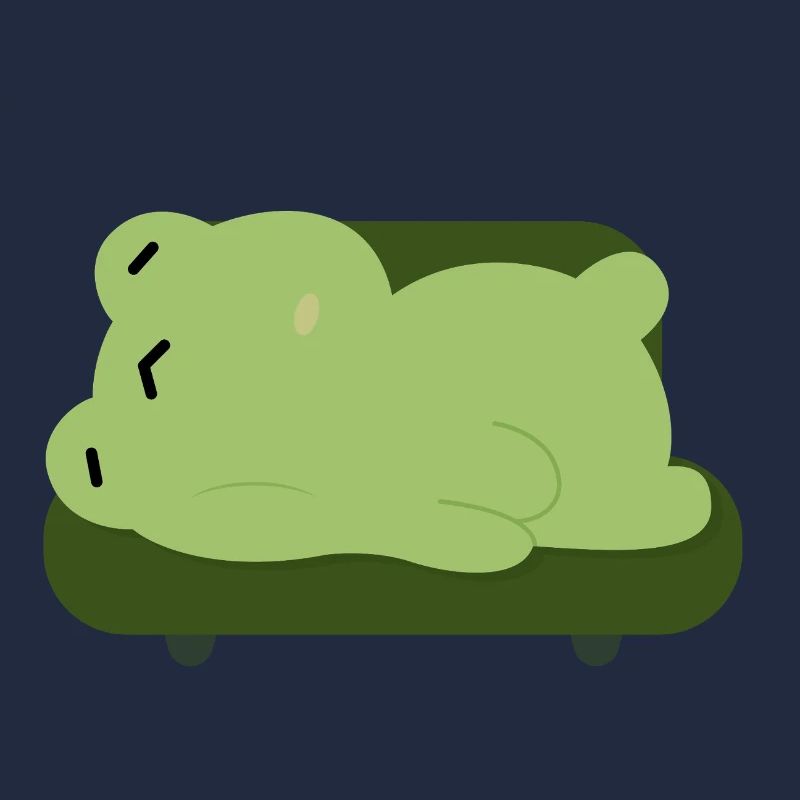 Schlafiger Frosch-Couch-Kumpel