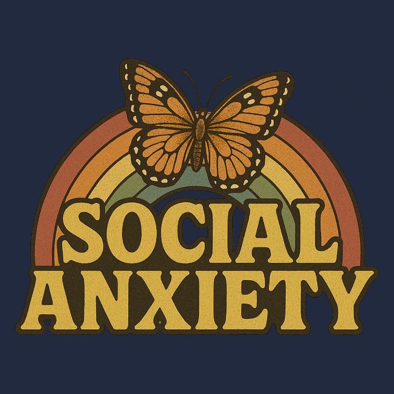 Retro Butterfly Soziale Angst
