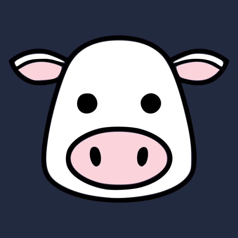 Mignonne Tête de Vache Visage Vector de la BD