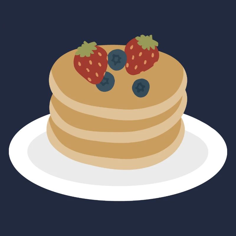 Illustrations de la pile de pancakes aux baies