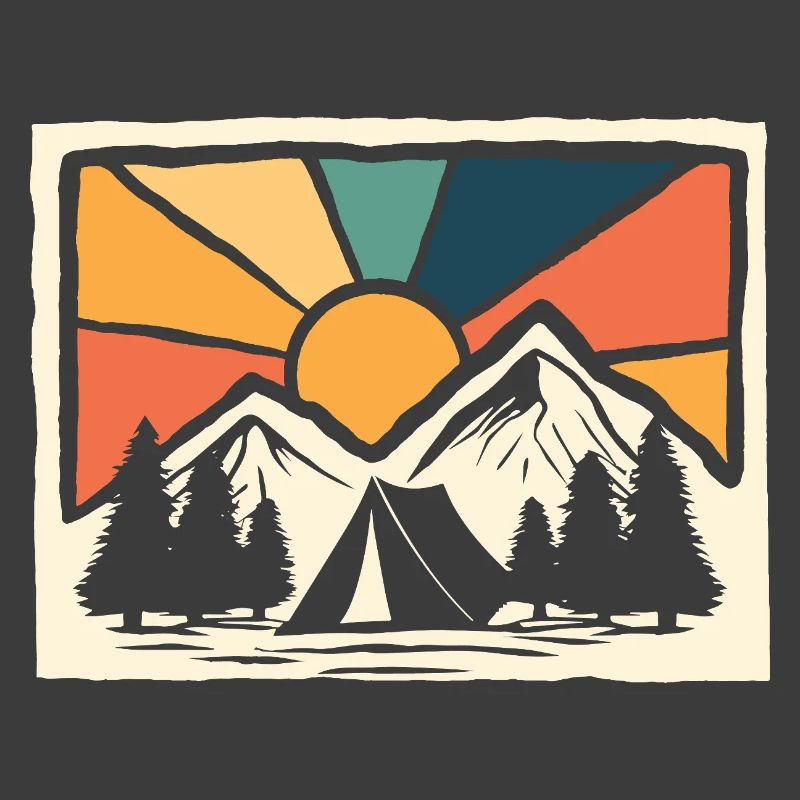 Mountain Camping Hiking Forest Scouts Campers