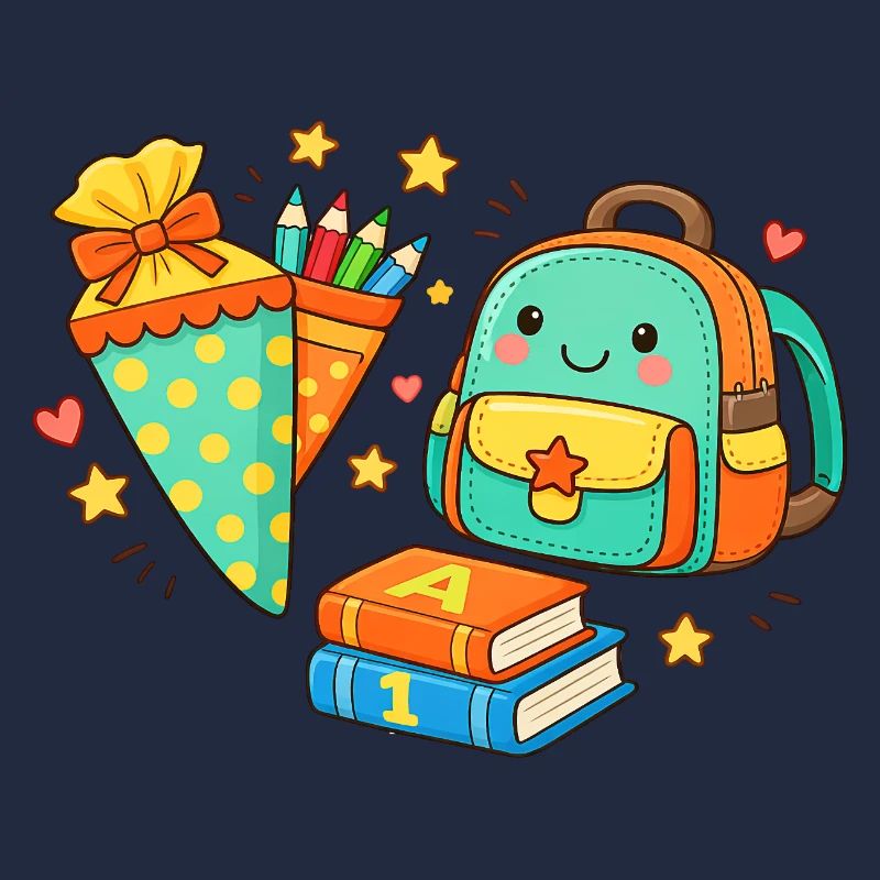 Cozy Back to School Backpack with Pens