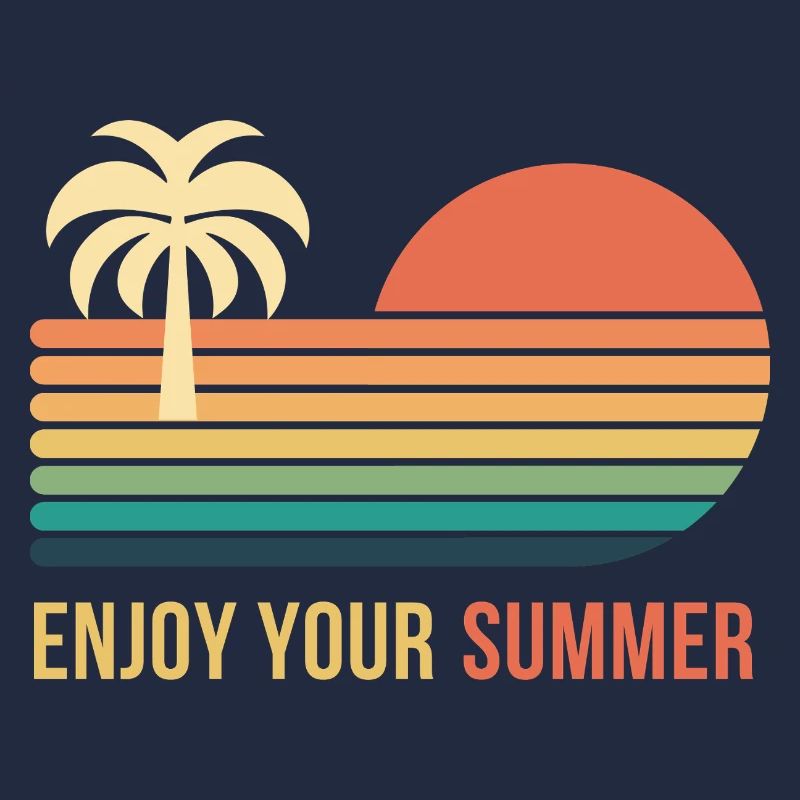 Sunset Retro Palme