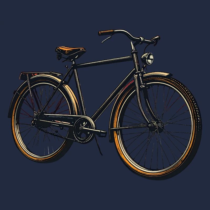 Image rétro de la soirée à vélo