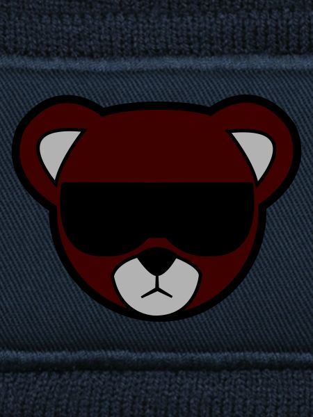 Rotbrauner Bär mit Sonnenbrille