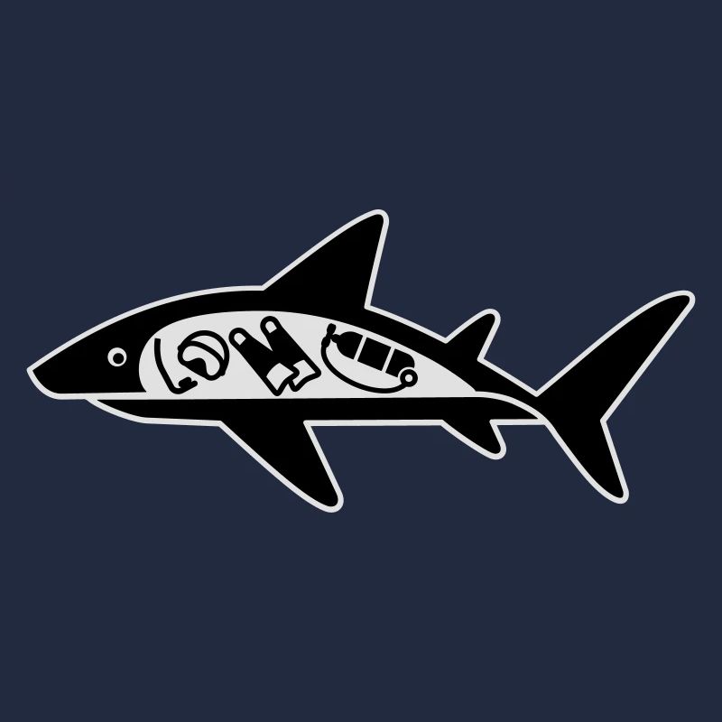 Shark aß Taucher