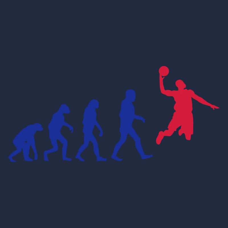 Basketball evolution logo