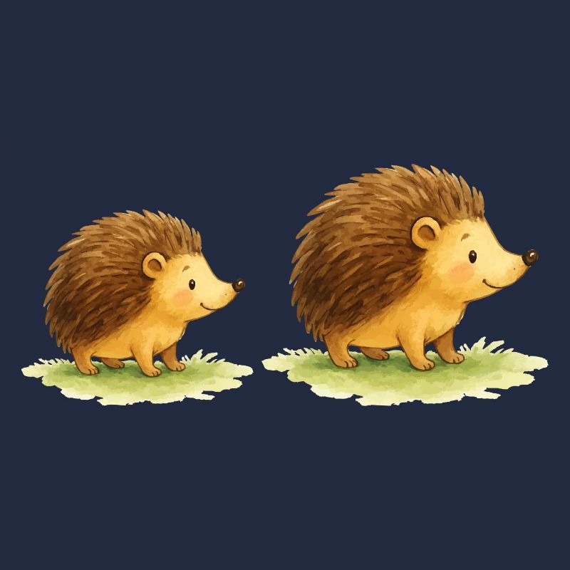 Cute hedgehogs for children's clothes