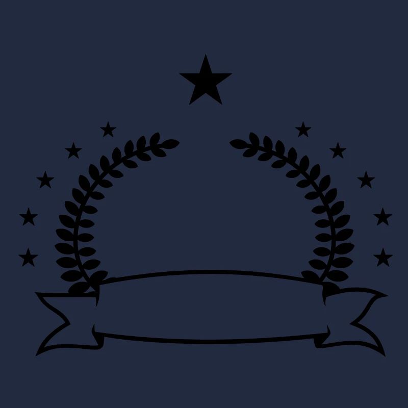 Couronne de laurier avec la bannière et les
