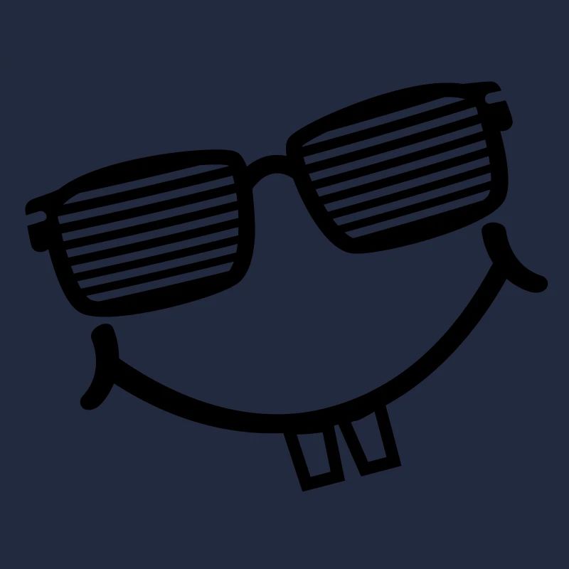 cool smiley with shutter shades