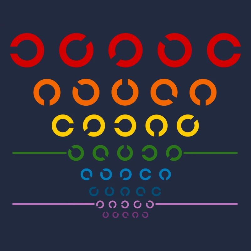 Regenbogen Sehtest