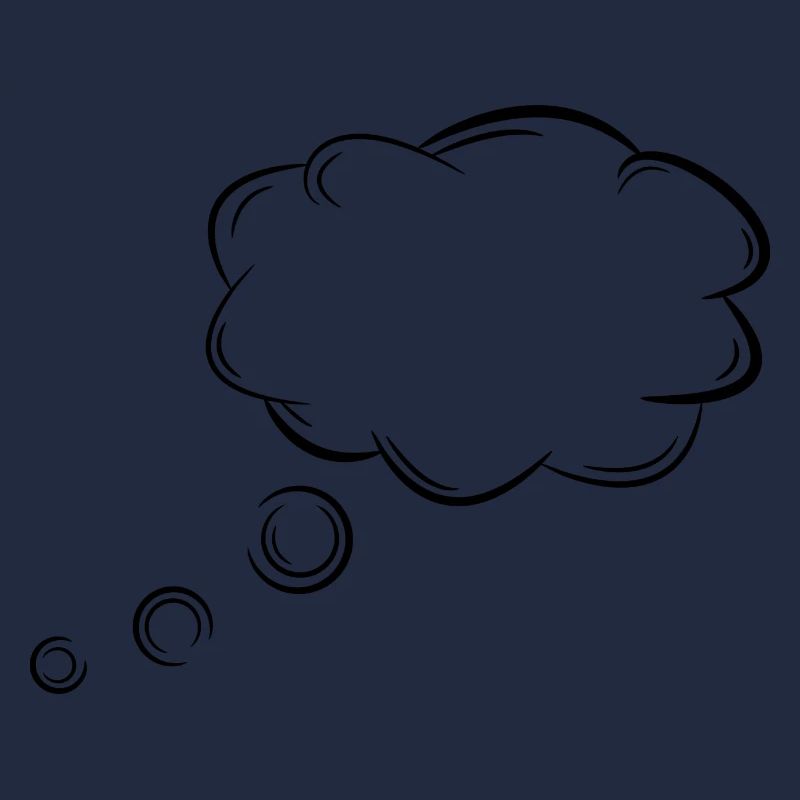 Gedankenblase anpassbar mit Sätze oder Wörter