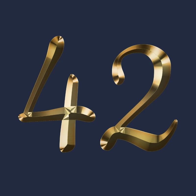 42 ans 42 ans or 42e anniversaire cadeau