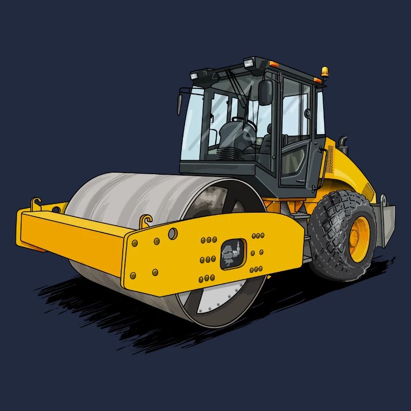 Roller in road construction