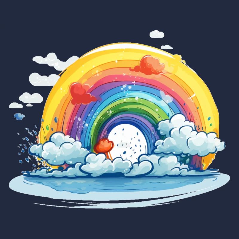 Arc-en-ciel avec des nuages