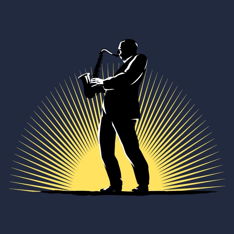 Saxophonist in scene