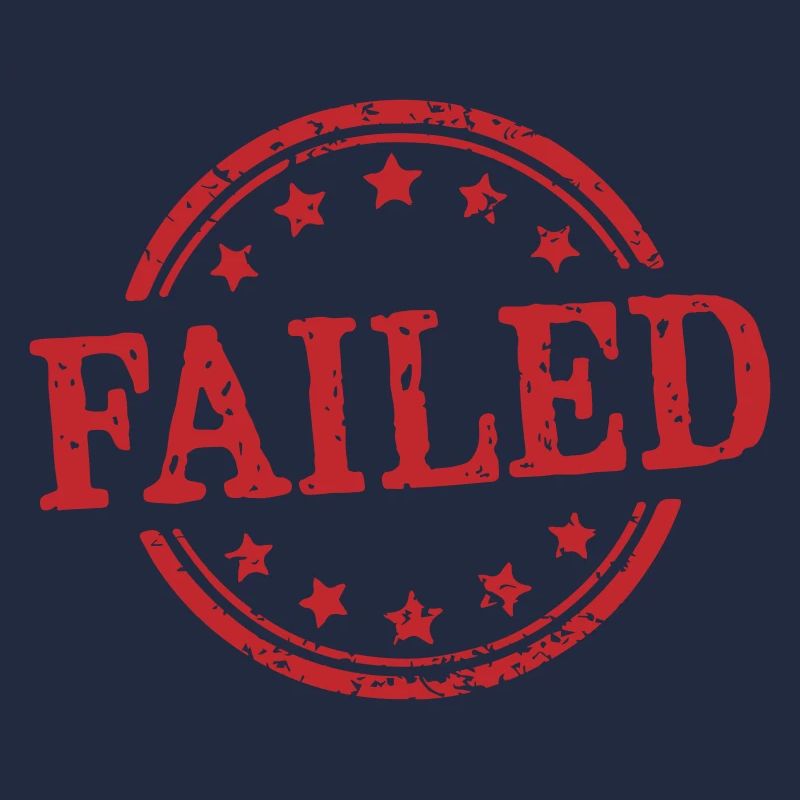 Gescheiterter Red Grunge Stempel