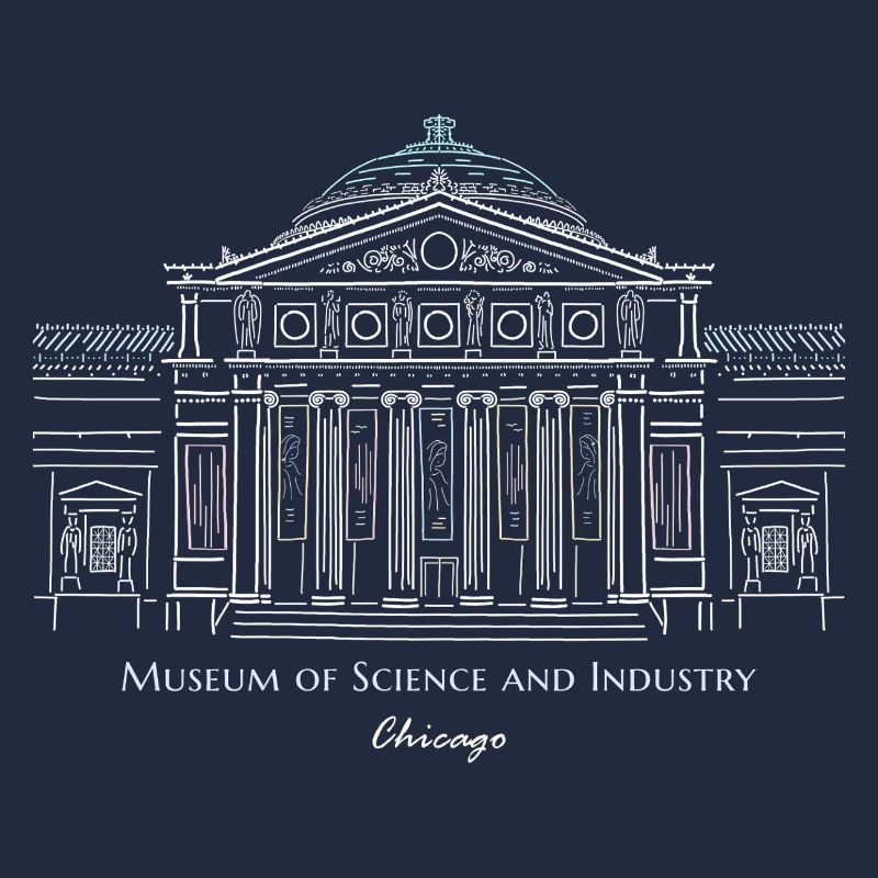 Musée des Sciences et de l’Industrie de Chicago, dessin à la main