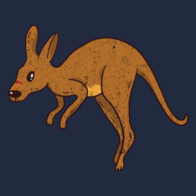 Känguru Vintage Rust-Texture