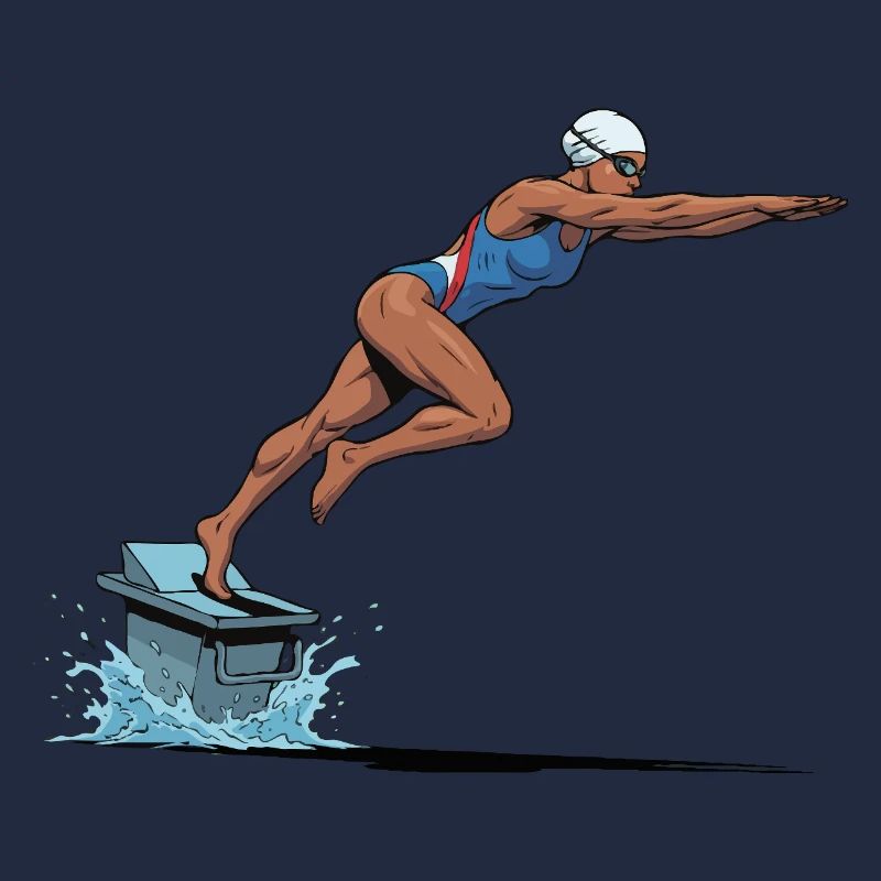 Swimmer Jump on Surfboard