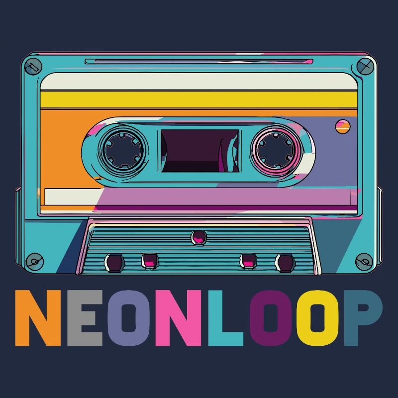 Neon Loop Kassettendesign