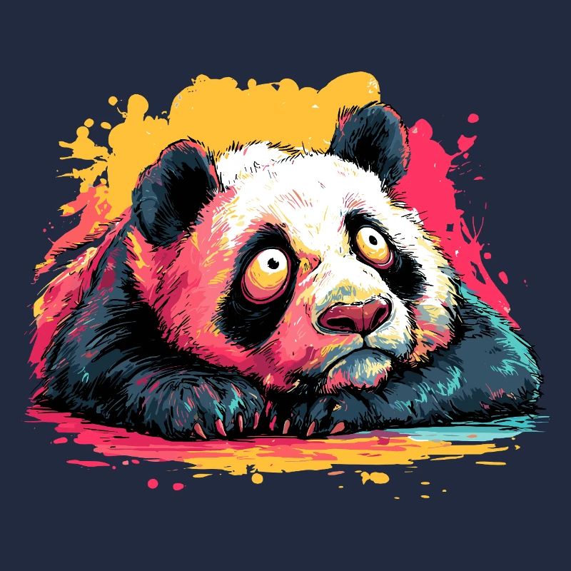 Panda Traumblick Farbspritzer