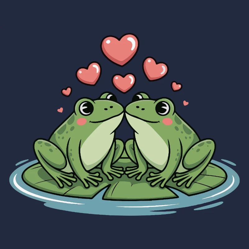 Frosch Paar Herz