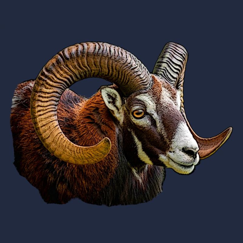 Mufflon Kopf