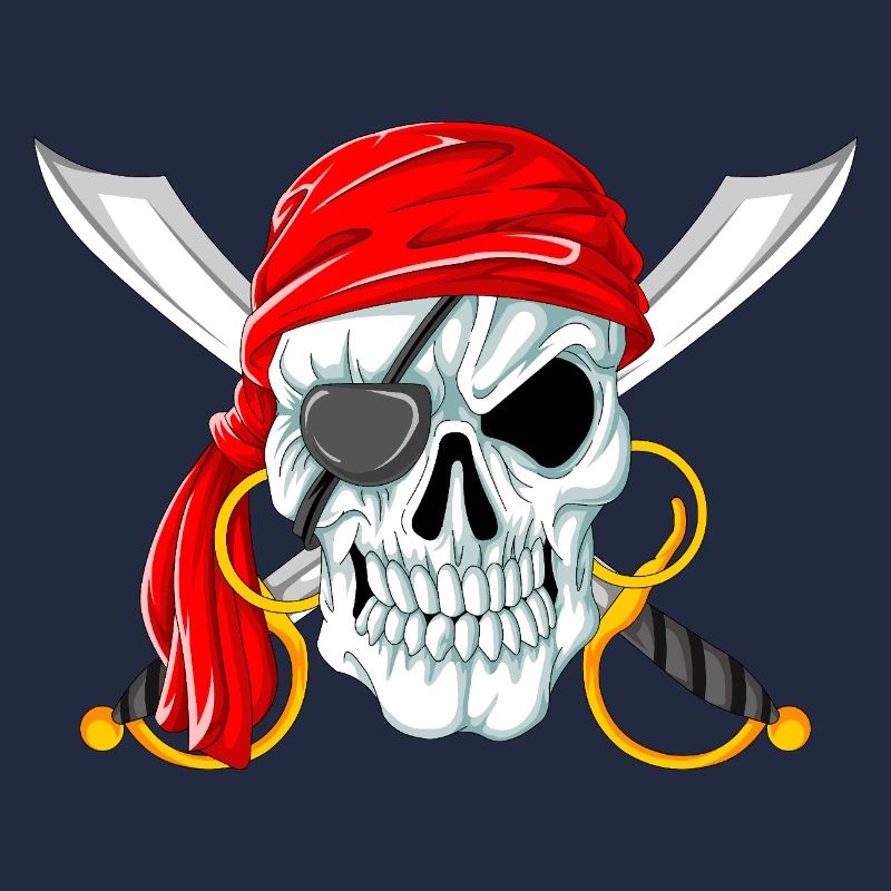 Crâne de pirate avec épées, Jolly Roger Design
