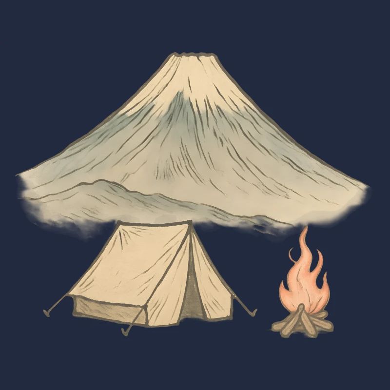 Aquarell Vulkancamping
