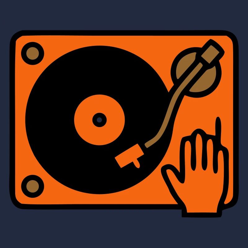 DJ Plattenspieler Hand Scratching
