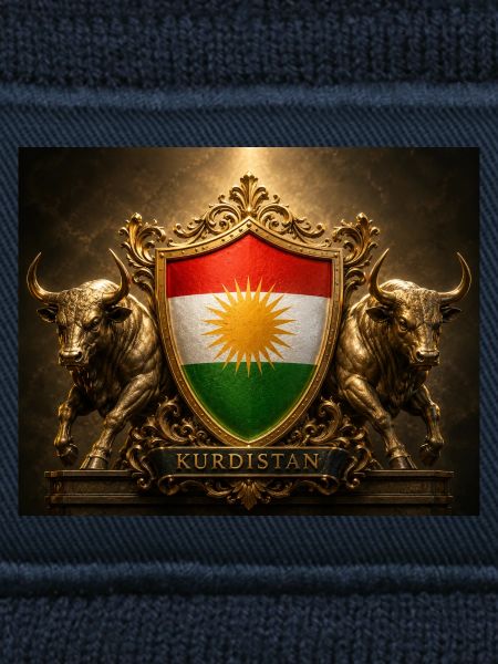Kurdistan-Schildemblem mit Stieren