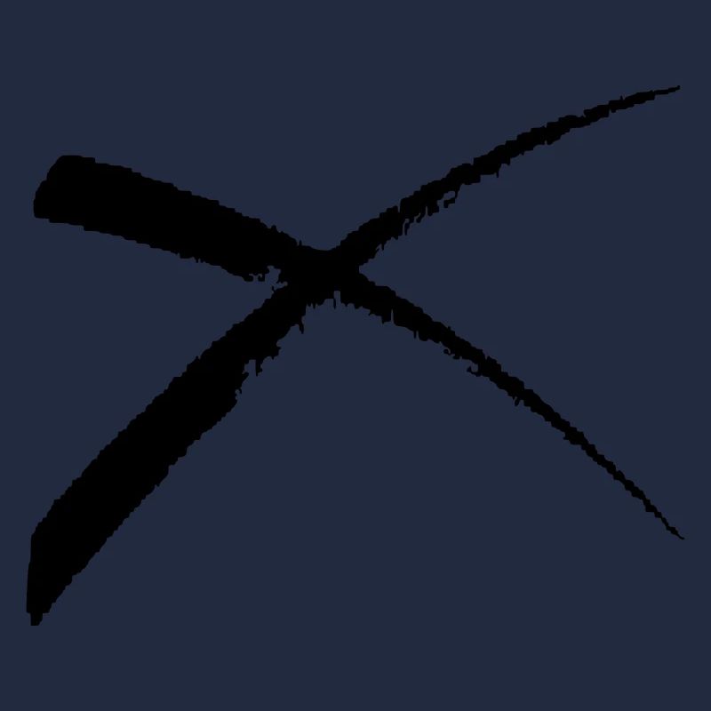 Kreuz-Pinselstrich