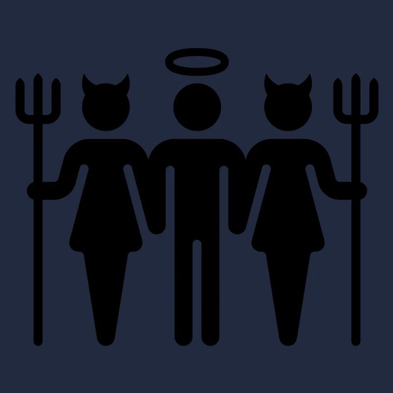 Devil-Cherub-Devil / Teufel-Engel-Teufel (M)