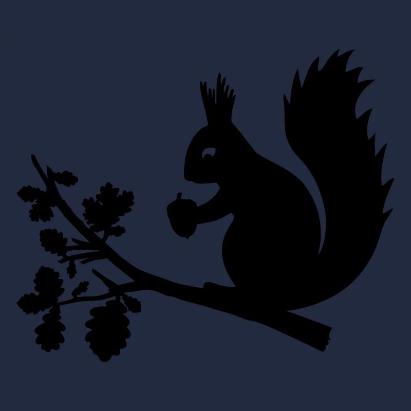 Eichhörnchen Eichel Zweig Eiche Blätter Baum Wald