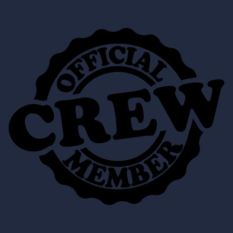 Cooler Official Crew Member Text Member Stamp