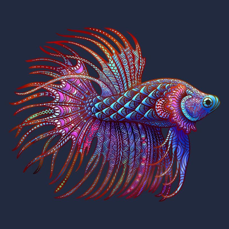 Betta Zentangle Farbe