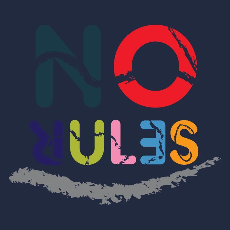 Colored No Rules sign