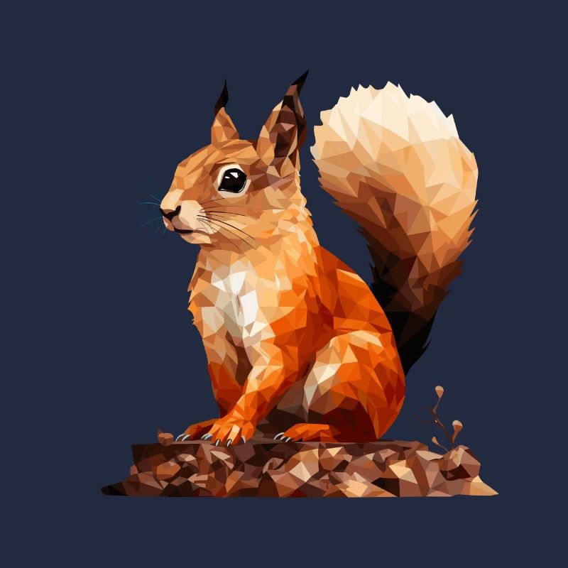 Eichhörnchen im Polygon Stil