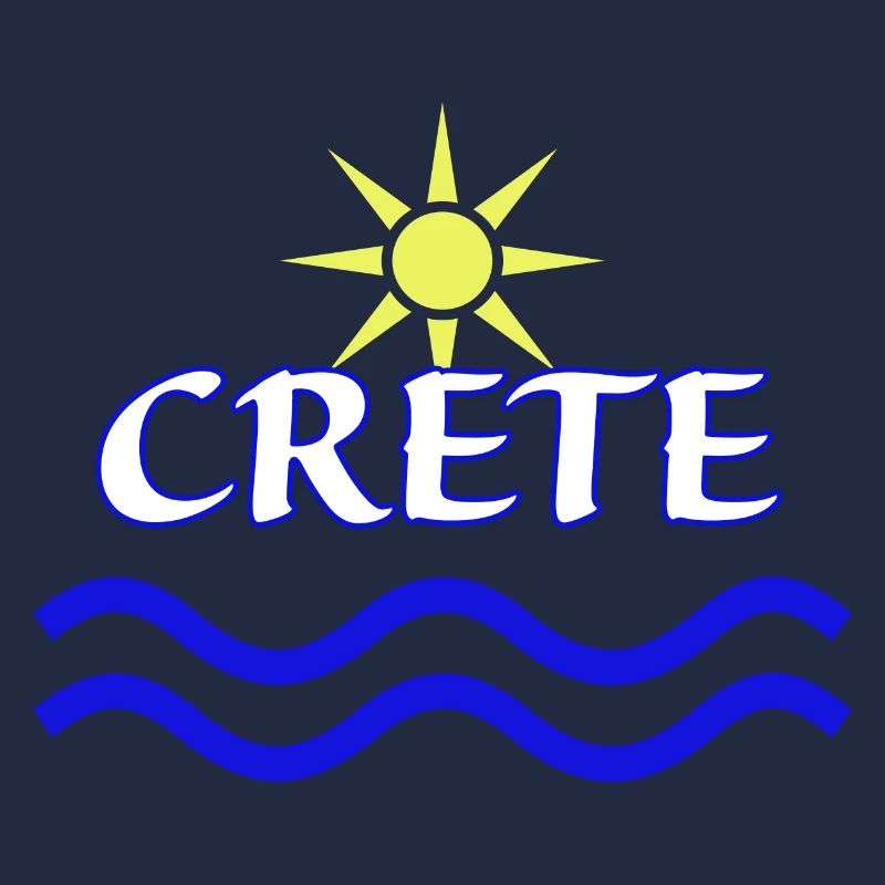 Conception de logo Soleil et mer Crète