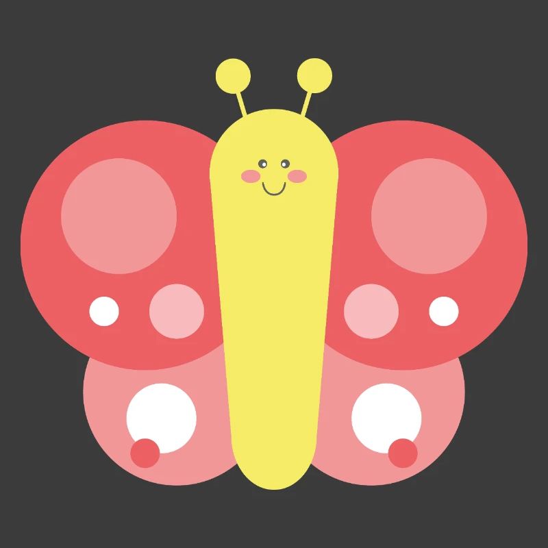 Tender and stylized butterfly